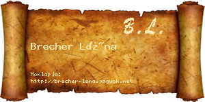 Brecher Léna névjegykártya
